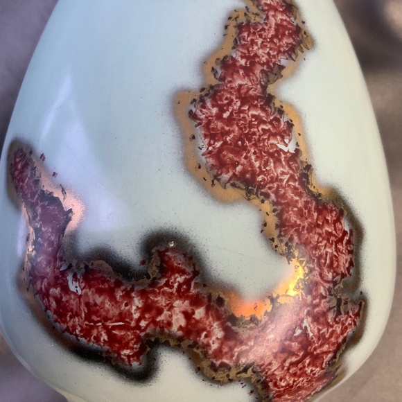 Rare MCM light blue Jasba ceramic "Fat Lava" vase from West Germany, 1950s - Picture 5 of 5